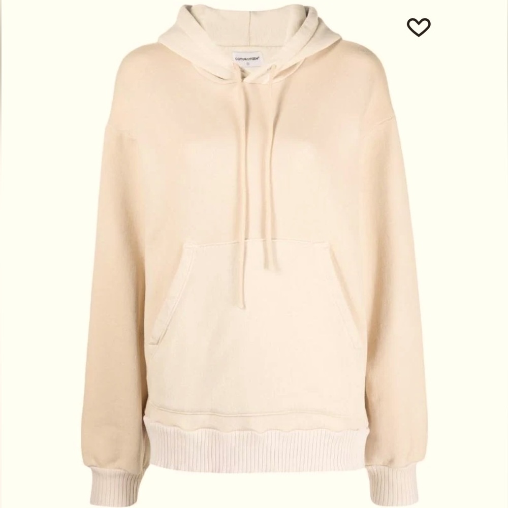Cotton Citizen Classic drawstring Hoodie creamy tan XS